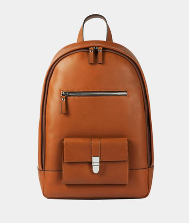 LEATHER BACKPACK CAMEL